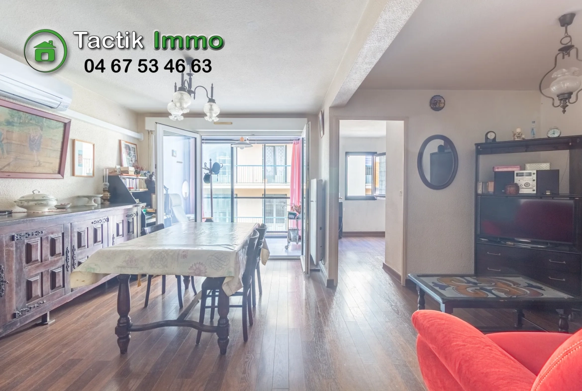 Appartement traversant de 52 m² à vendre au centre-ville de Sète 