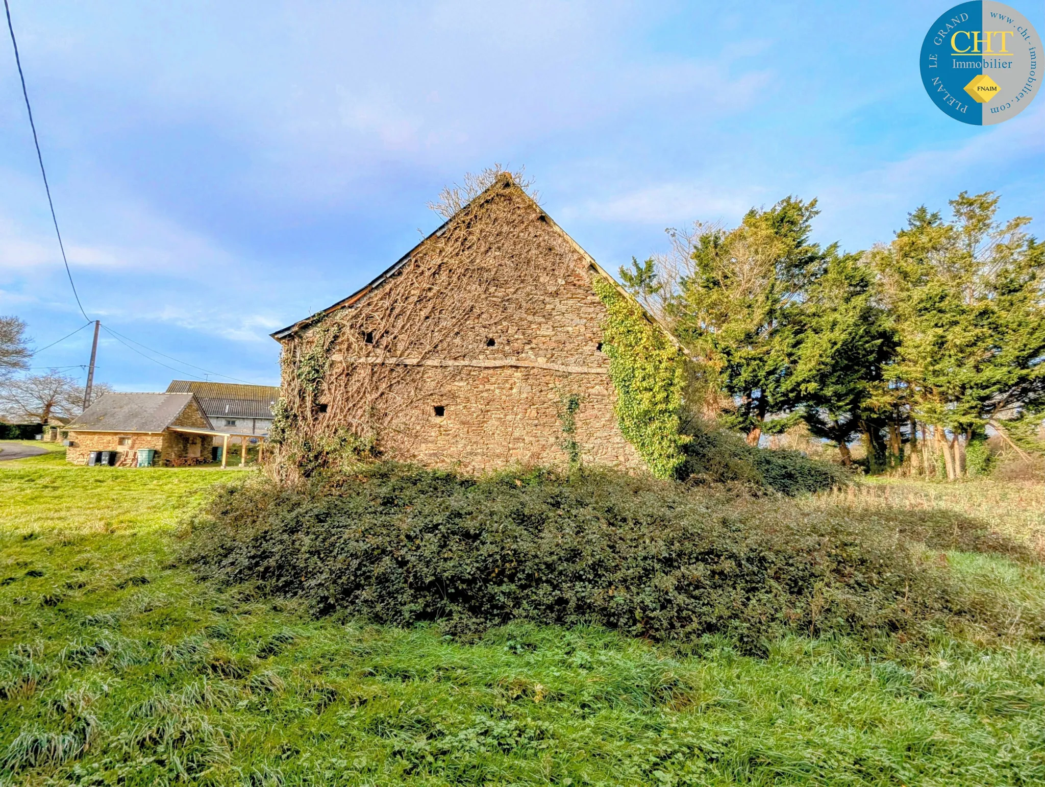 Maison en pierre à rénover à Tréal - Terrain arboré de 3750 m² 