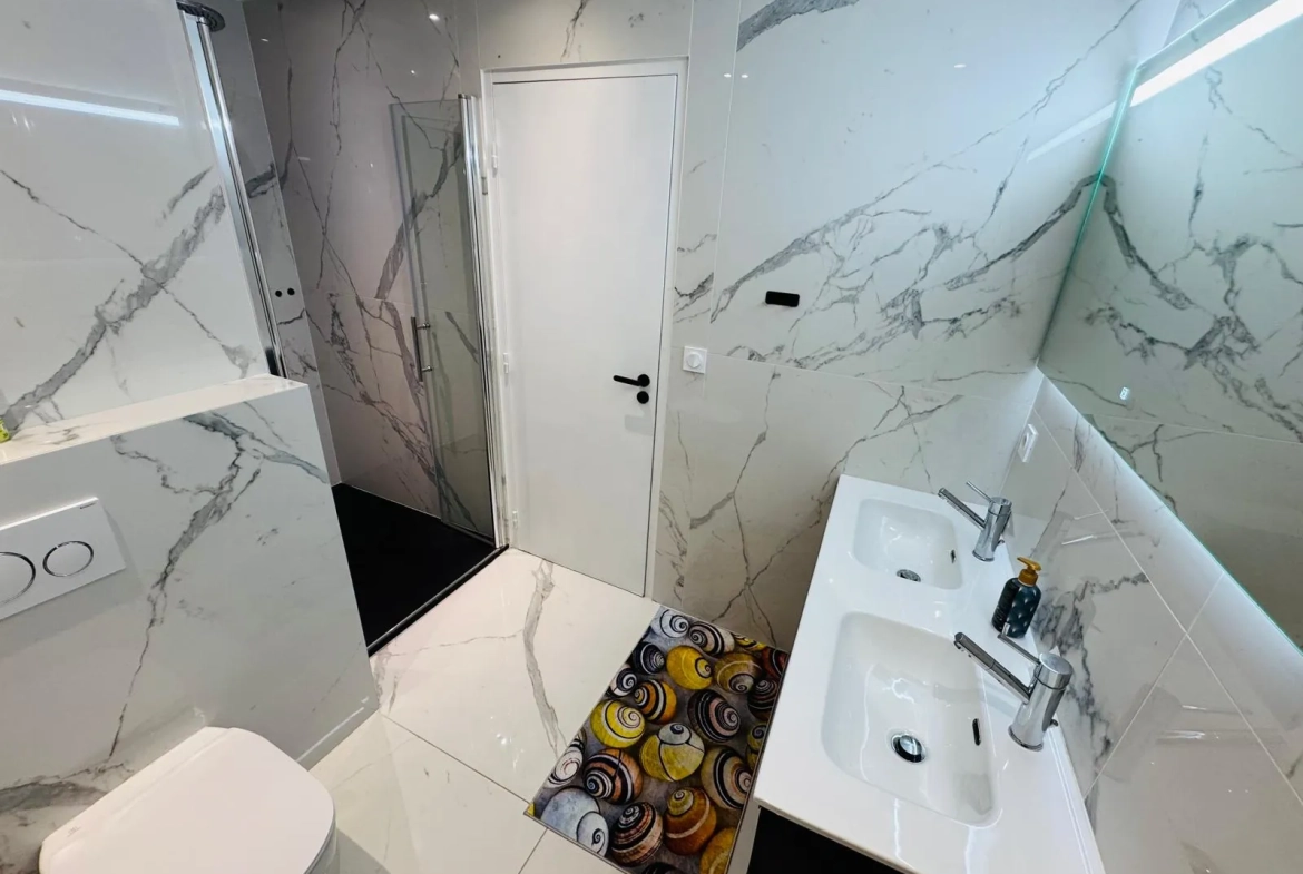 À vendre à Grenoble : Magnifique appartement T3 rénové de 67 m² proche centre-ville 