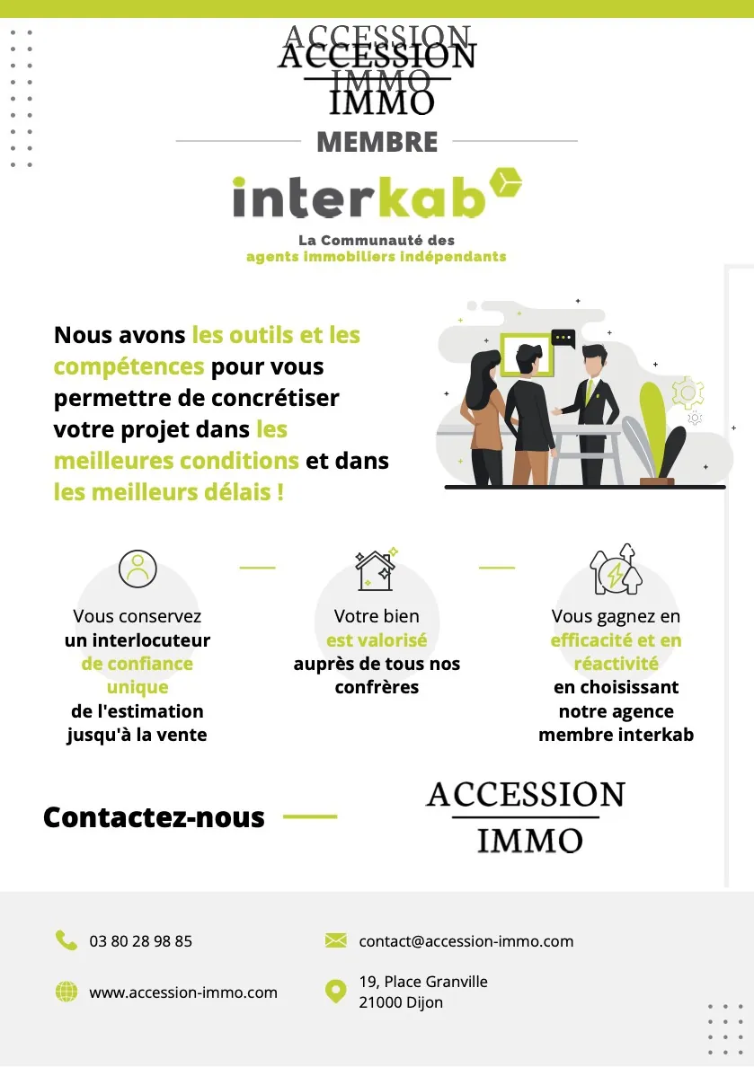 Vente d'appartement et maison à Dijon avec ACCESSION IMMO 