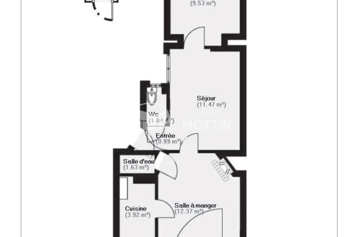 Appartement 3 pièces à Vitry-sur-Seine proche RER C avec balcon et cave 