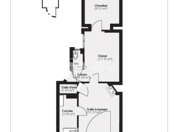 Appartement 3 pièces à Vitry-sur-Seine proche RER C avec balcon et cave 