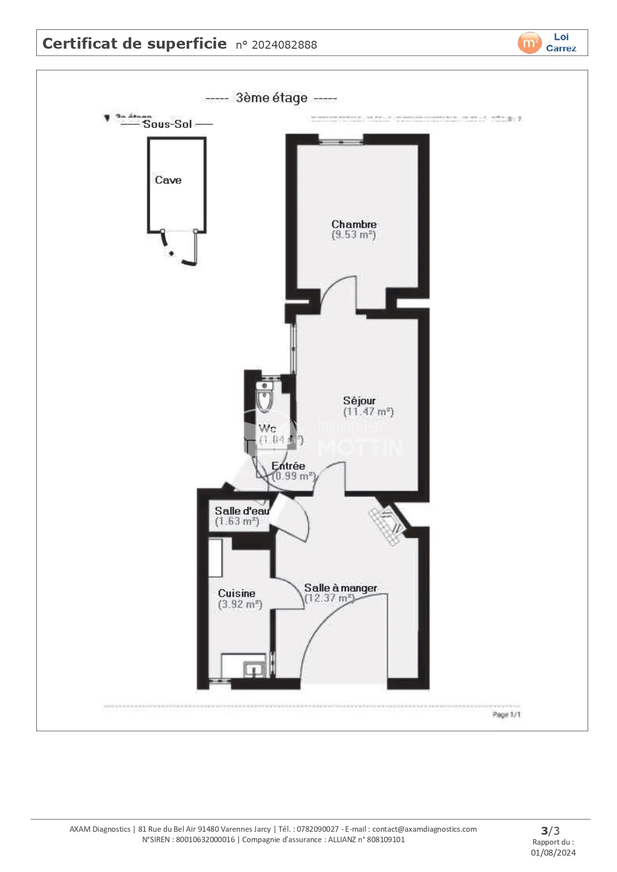 Appartement 3 pièces à Vitry-sur-Seine proche RER C avec balcon et cave 