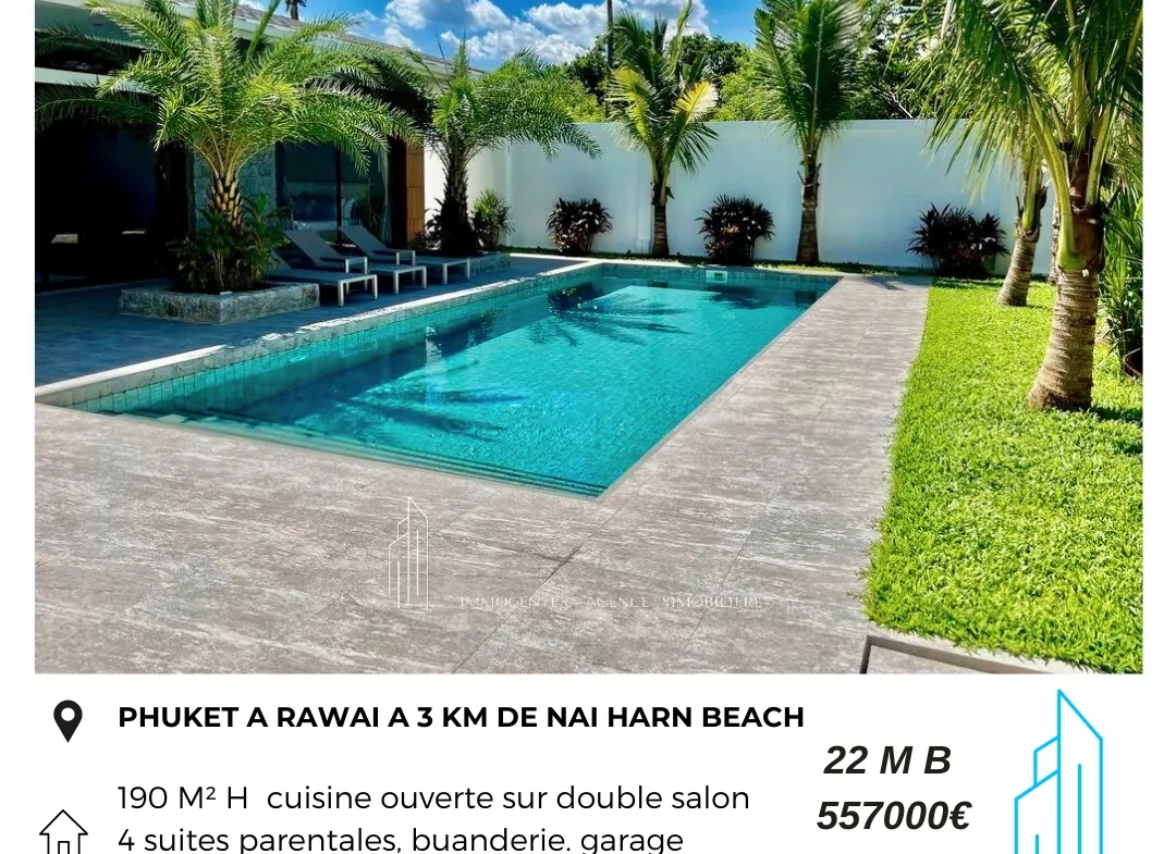 Investissez ou expatrié à Muang Phuket avec cet appartement vue mer et piscine 