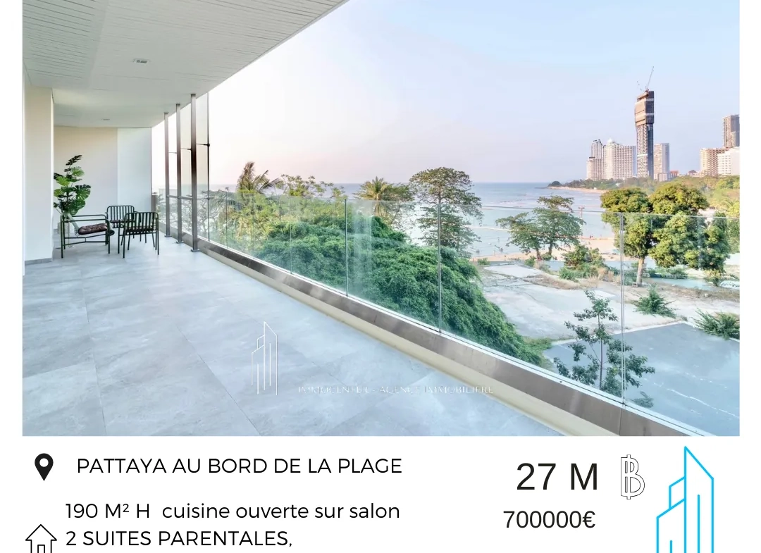 Investissez ou expatrié à Muang Phuket avec cet appartement vue mer et piscine 