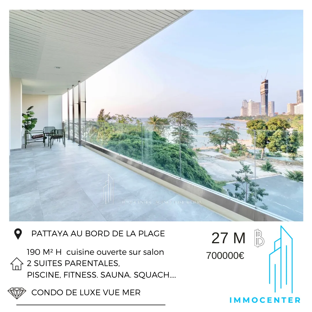 Investissez ou expatrié à Muang Phuket avec cet appartement vue mer et piscine 