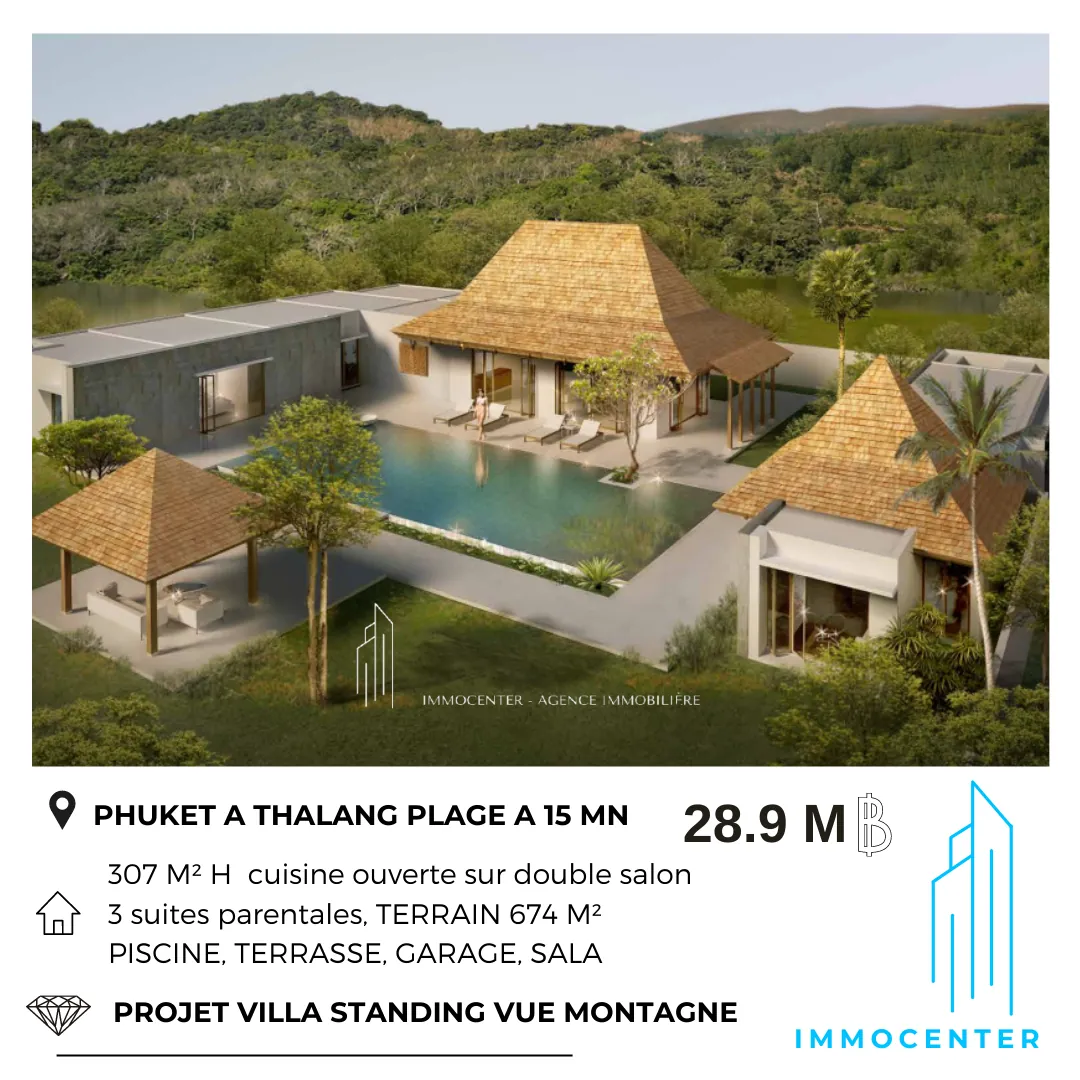 Investissez ou expatrié à Muang Phuket avec cet appartement vue mer et piscine 