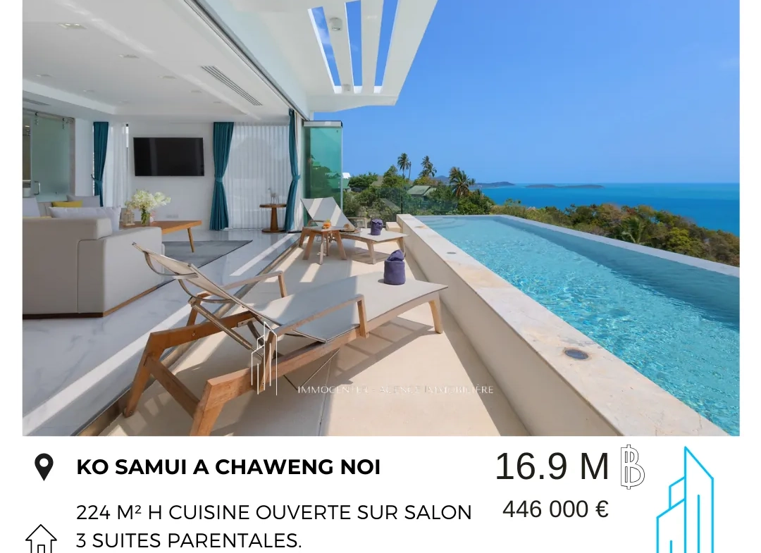 Investissez ou expatrié à Muang Phuket avec cet appartement vue mer et piscine 
