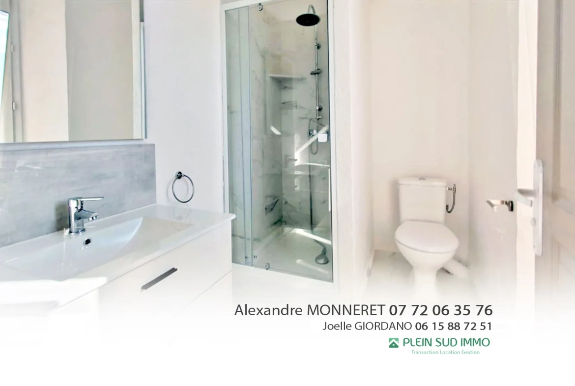 Appartement 3 pièces rénové à vendre à Grasse, secteur Magagnosc La Lauve 