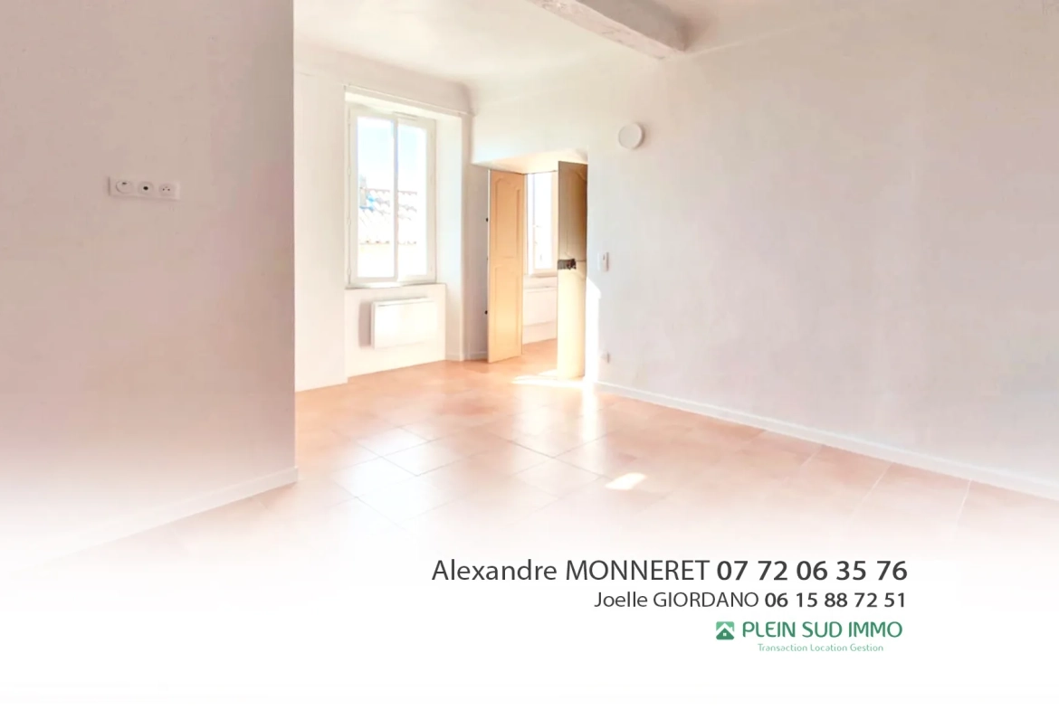 Appartement 3 pièces rénové à vendre à Grasse, secteur Magagnosc La Lauve 