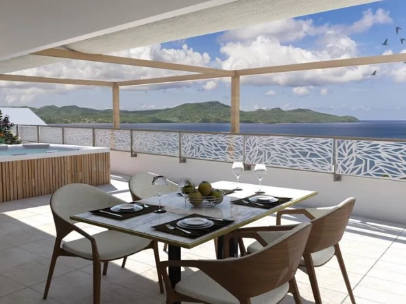 Appartement T3 neuf avec terrasse et vue mer à Fort-de-France - Résidence Belvédère du Fort 