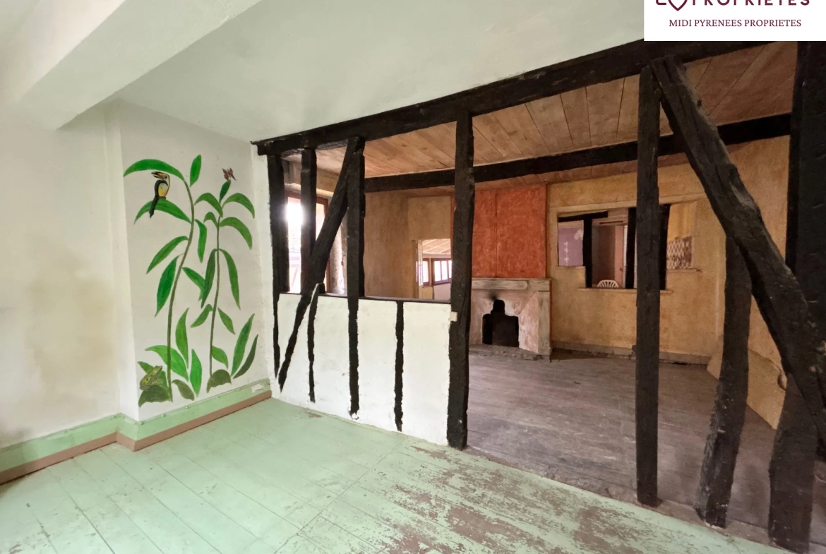 Maison de village à rénover avec local commercial à Carla Bayle 