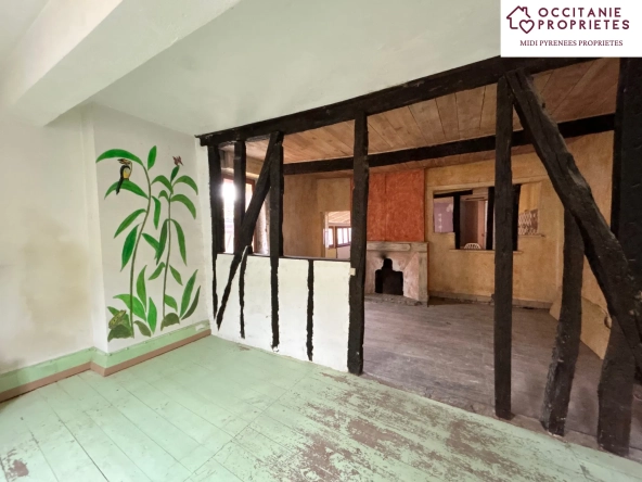 Maison de village à rénover avec local commercial à Carla Bayle 