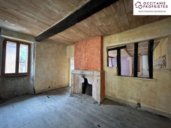 Maison de village à rénover avec local commercial à Carla Bayle 