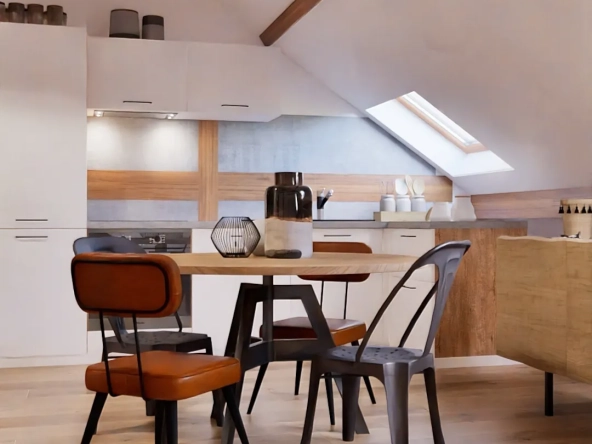 Combles à aménager de 115 m² à Frasne, potentiel de rénovation, 3 velux, central dans le village 