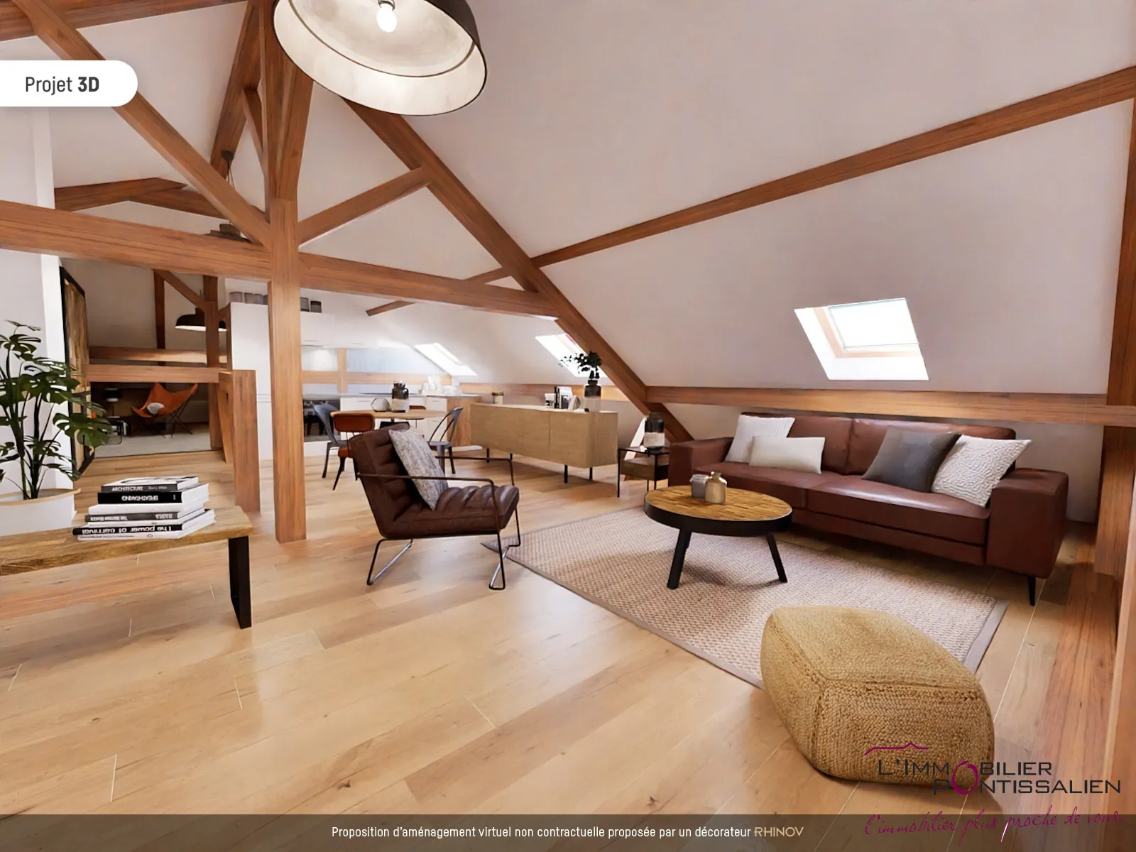 Combles à aménager de 115 m² à Frasne, potentiel de rénovation, 3 velux, central dans le village 