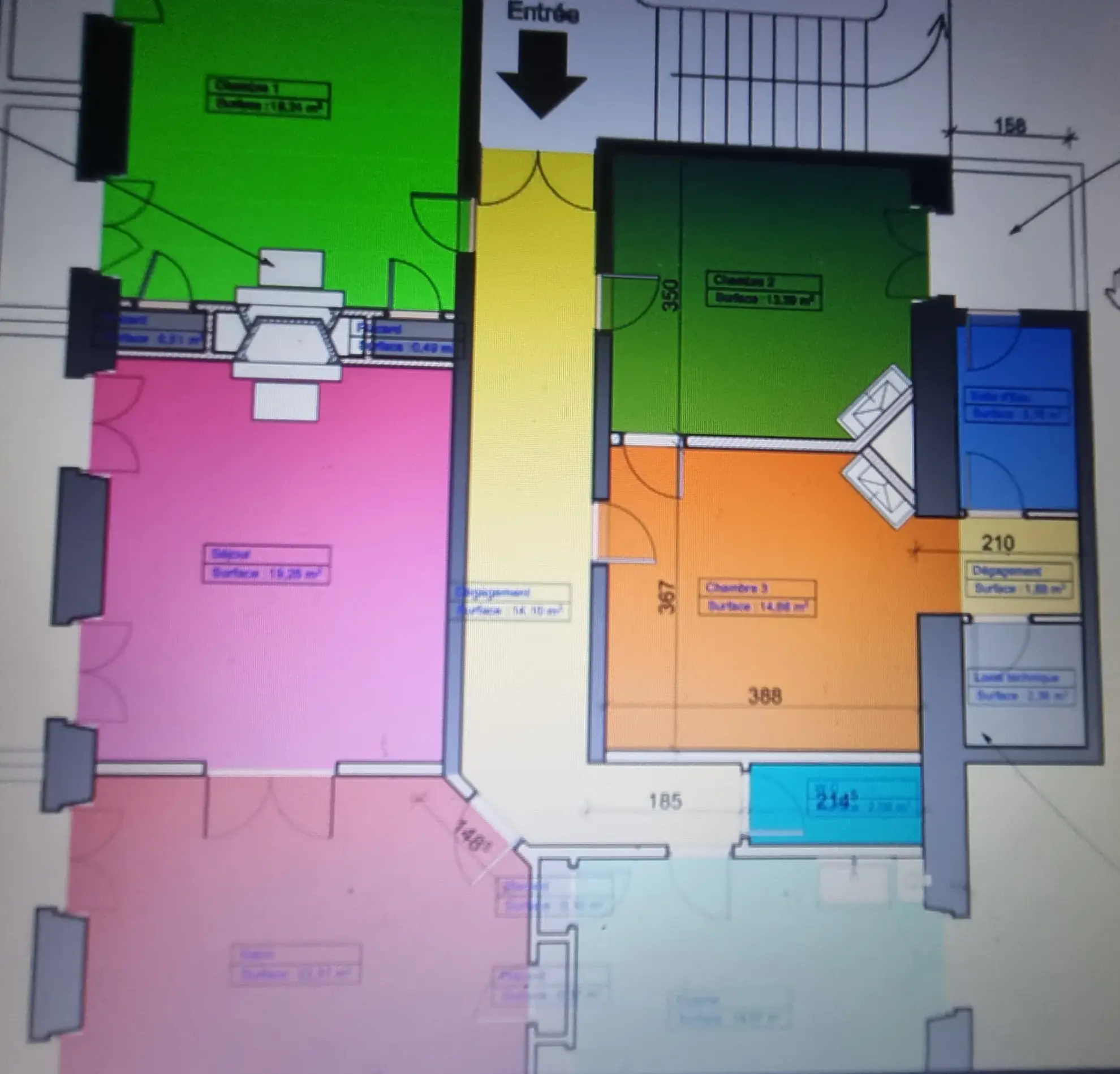 Appartement à vendre de 127m² dans la rue Bertrand Barrère à Tarbes 