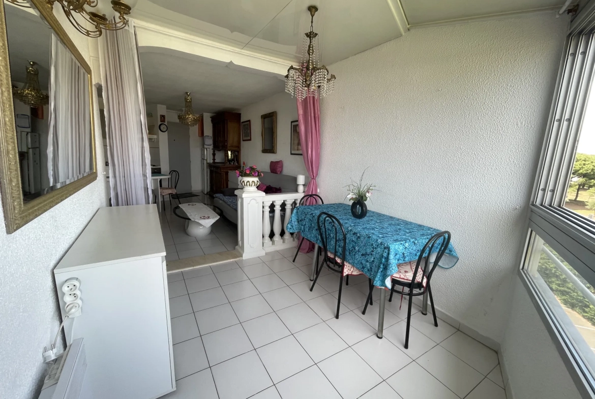 Appartement lumineux avec vue port au Cap d'Agde - 35 m² avec parking et piscine 