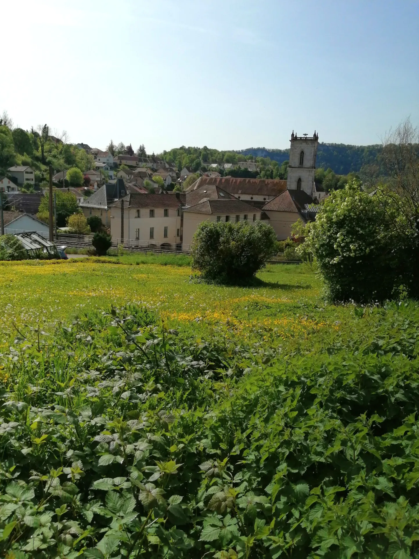 Terrain constructible ensoleillé à Baume-les-Dames de 1855 m² 