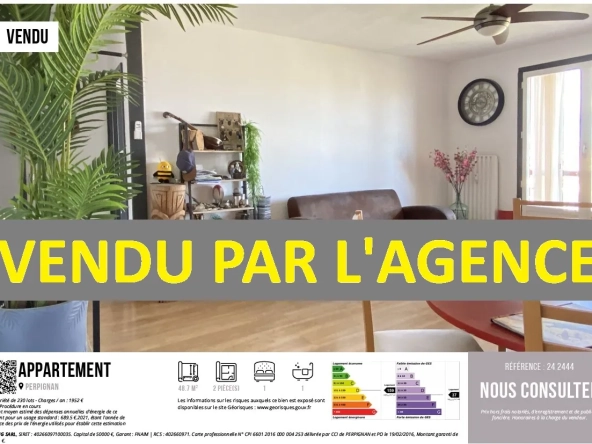 Appartement T2 avec vue dégagée à Perpignan centre-ville