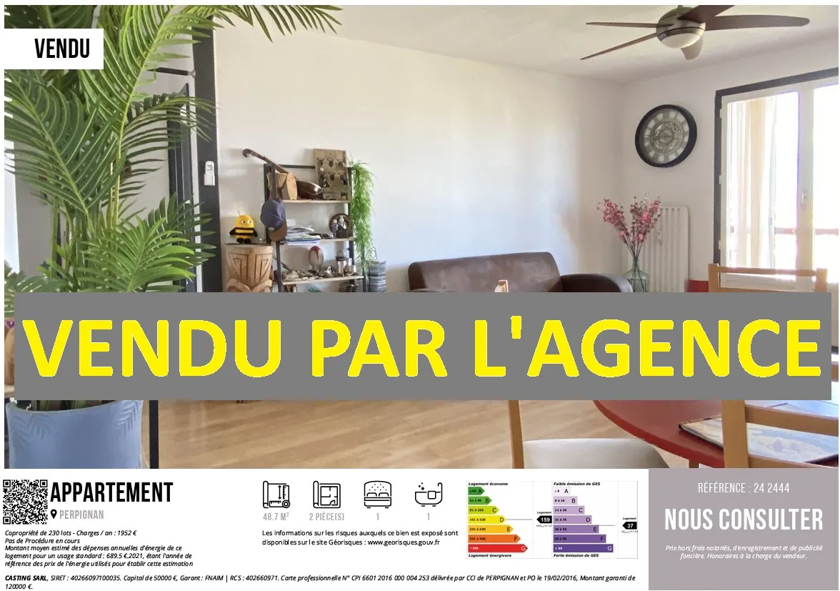 Appartement T2 avec vue dégagée à Perpignan centre-ville 