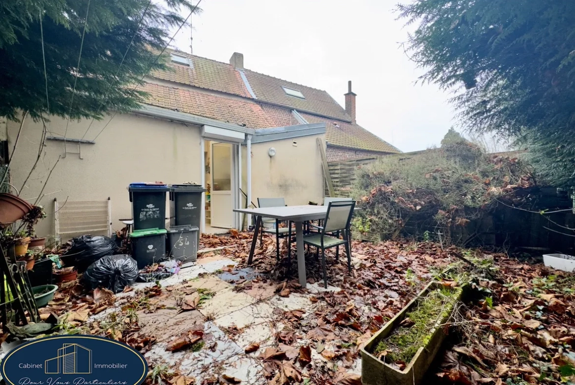Maison mitoyenne de 73 m² à Haulchin proche A2, cour et cave 