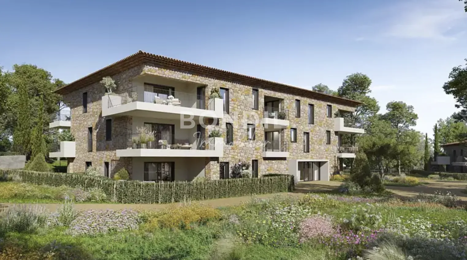 Appartement T1 avec terrasse et parking à Eguilles, proximité Aix-en-Provence 