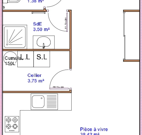 Maison de plain-pied à Medis avec jardin et parking, rénovée en cours