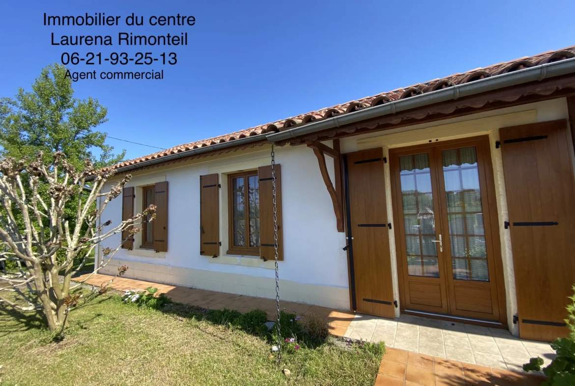 Belle maison de plain-pied de 126 m² avec jardin entre Auros et Bazas 