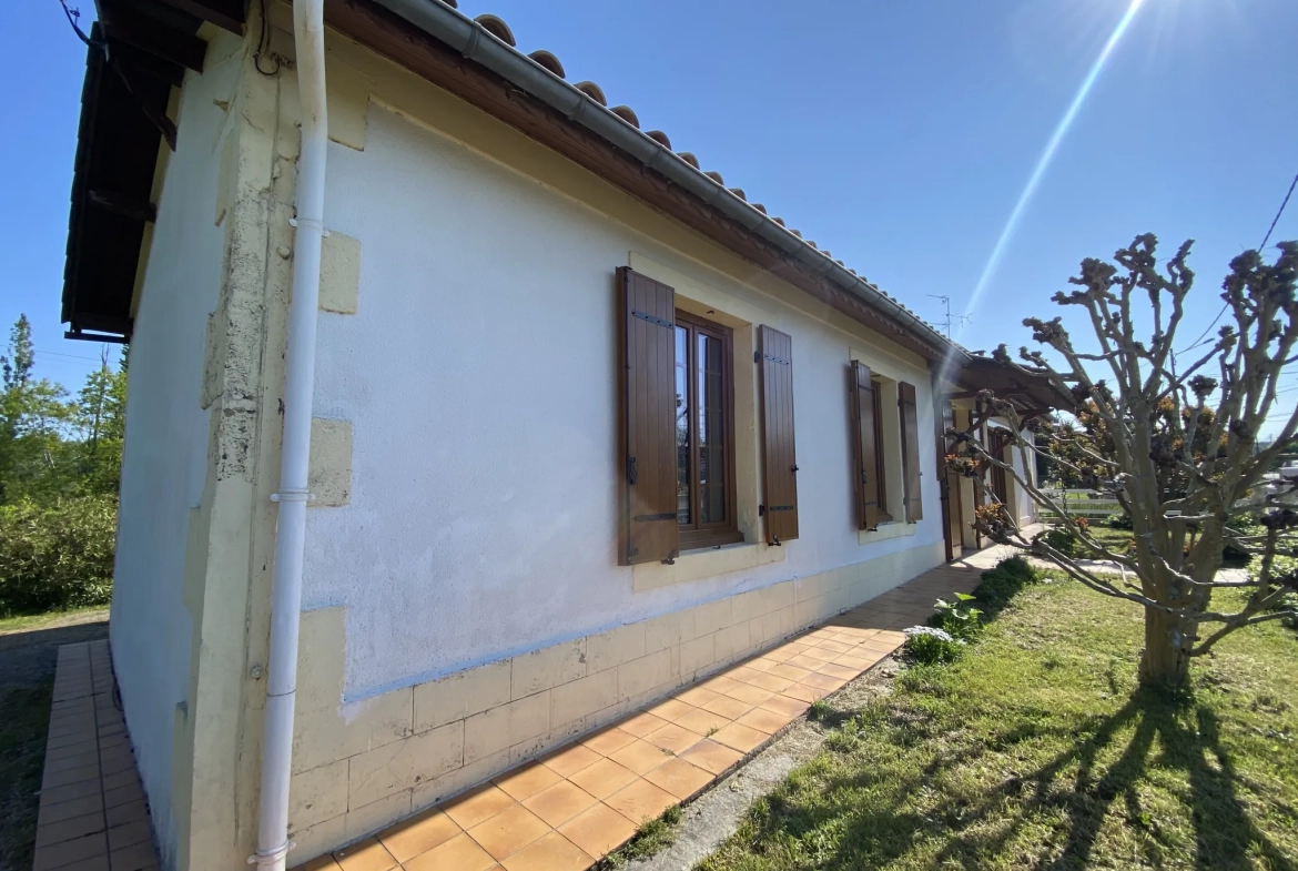 Belle maison de plain-pied de 126 m² avec jardin entre Auros et Bazas 