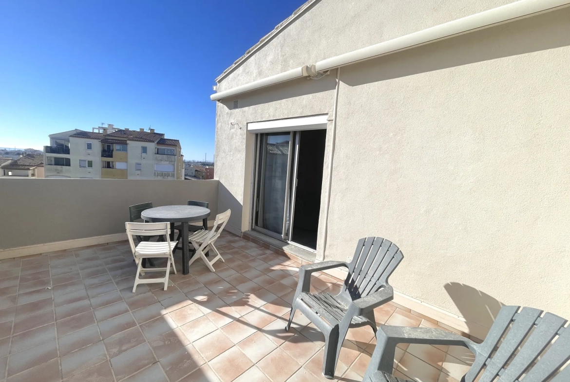 Appartement studio avec mezzanine et terrasse de 17 m² au Cap d'Agde 