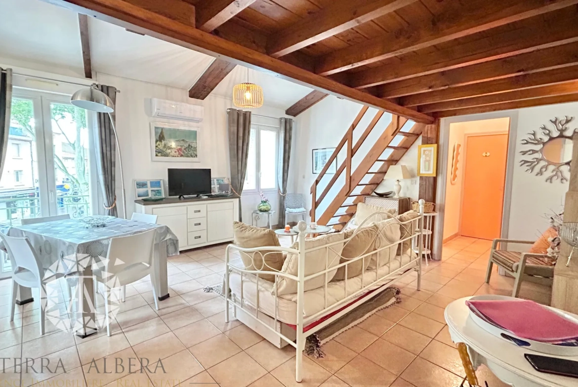 Appartement rénové de 48,64 m² au centre d'Argelès avec mezzanine et proximité des commodités 