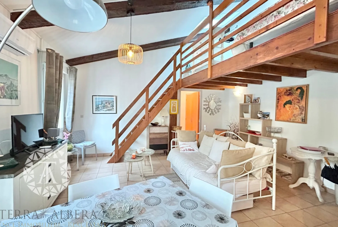 Appartement rénové de 48,64 m² au centre d'Argelès avec mezzanine et proximité des commodités 