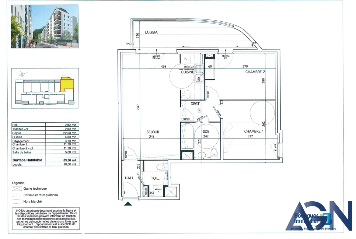 Appartement T3 de 63,5 m² avec terrasse et garage à Montpellier 