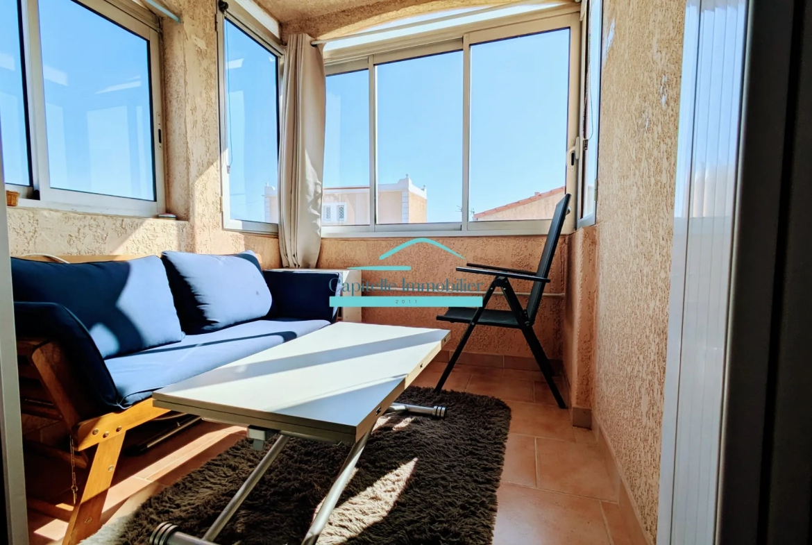 Appartement T2 de 29 m² à Frontignan Plage avec Vue Mer et Parking 