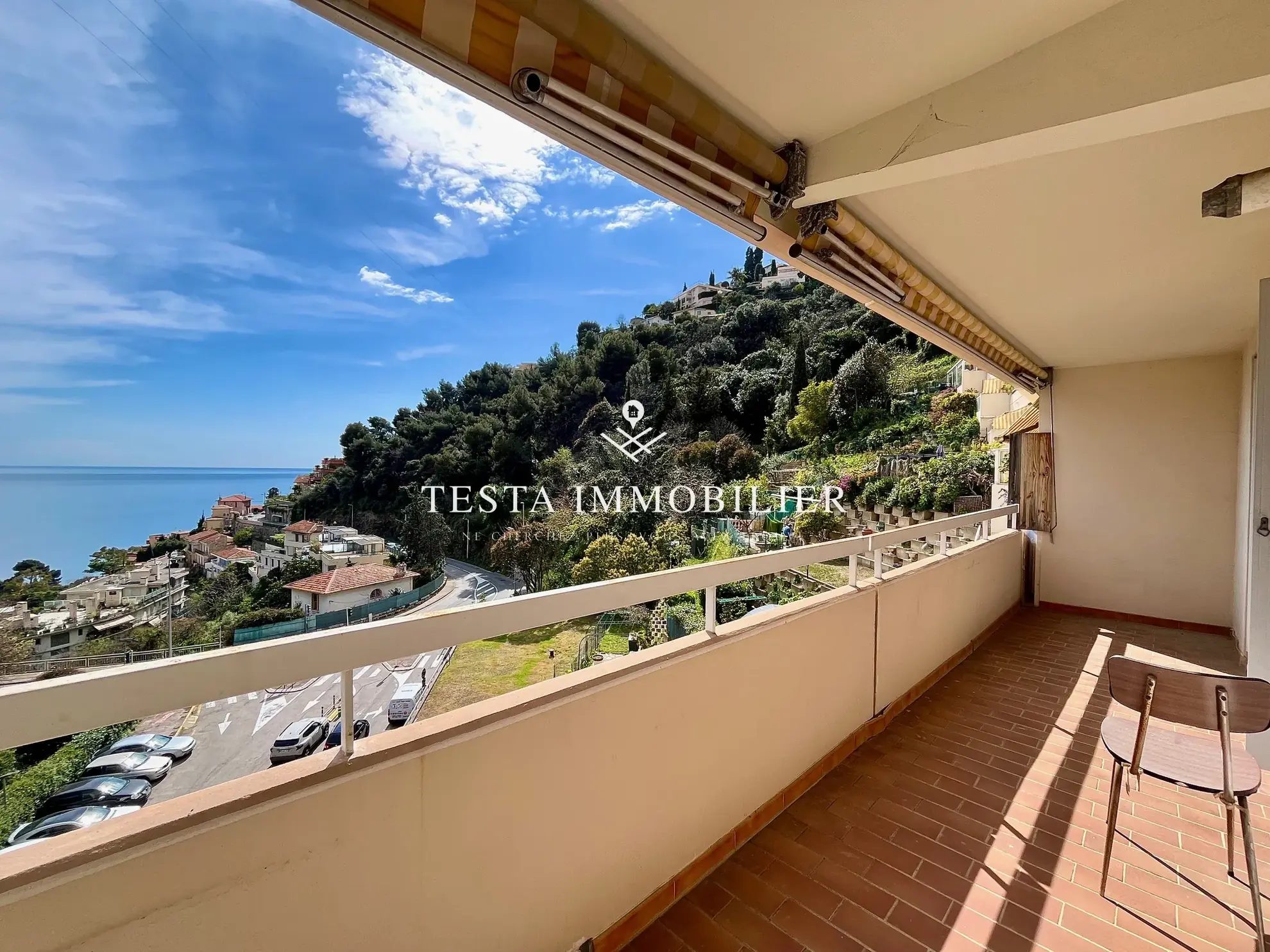 Grand appartement 2 pièces avec vue mer à Roquebrune-Cap-Martin 