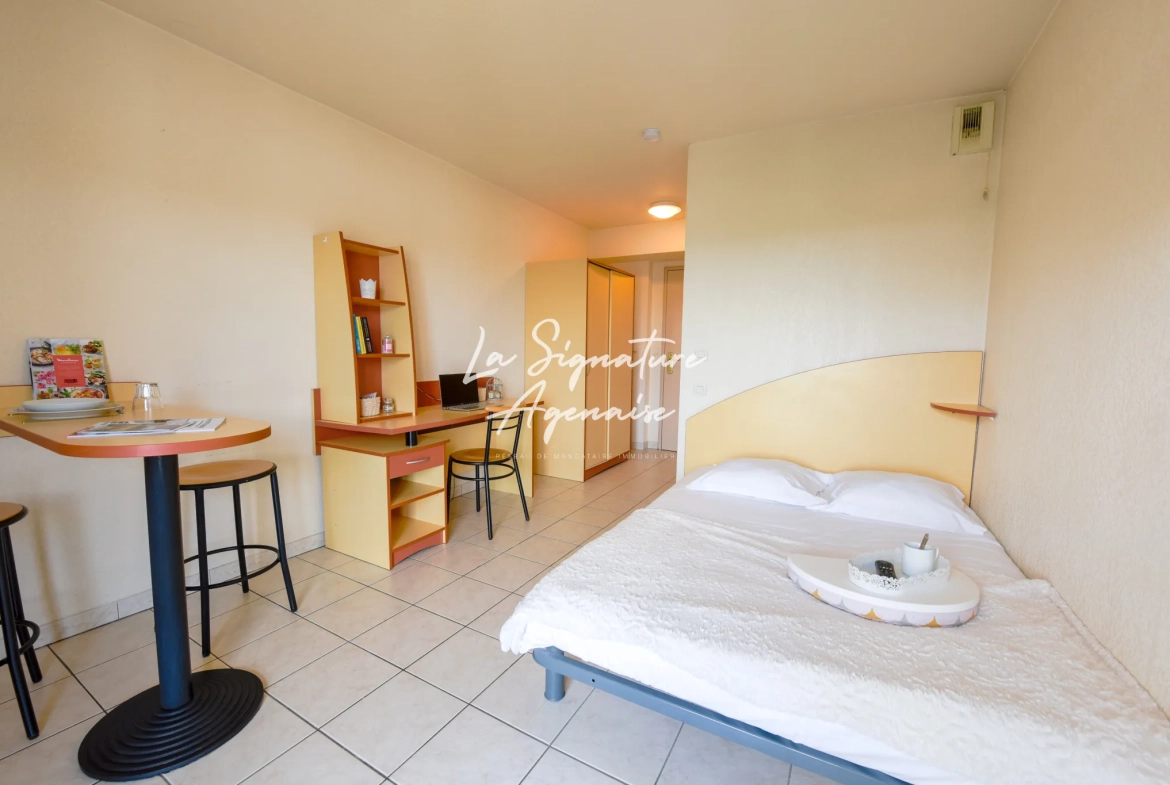 Studio meublé de 18 m² à Agen — Idéal pour investissement locatif dans une résidence étudiante 