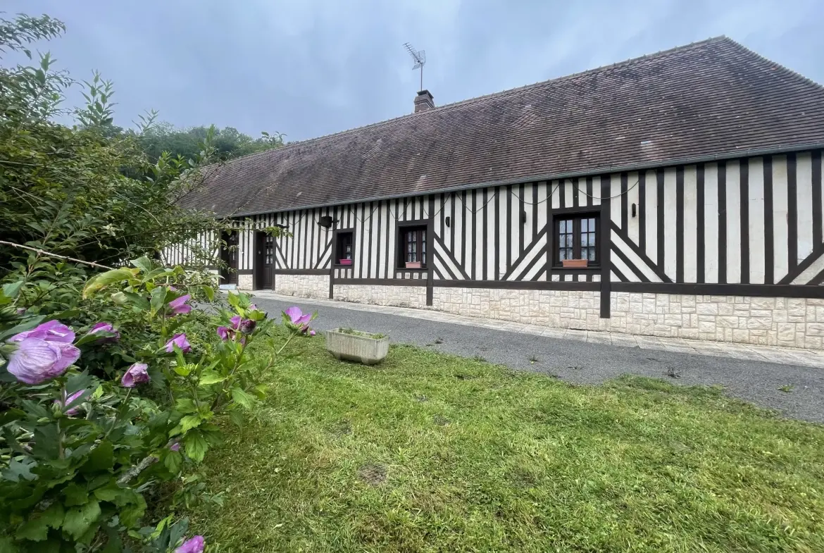Longère normande de 97 m² avec terrain et plans d’eau à Canapville 