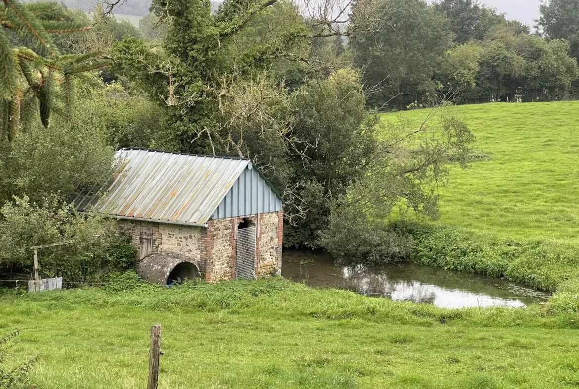 Longère normande de 97 m² avec terrain et plans d’eau à Canapville 