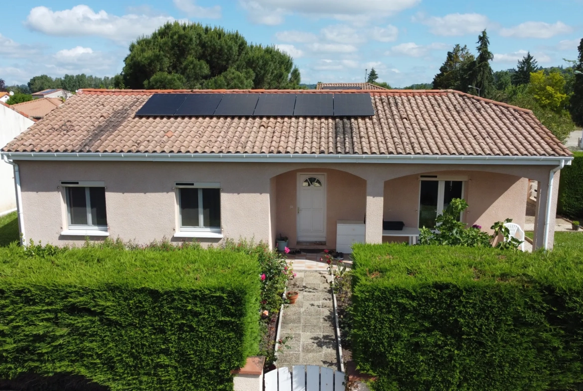 Belle maison 4 chambres à Boe – Plain-pied, jardin et économies d’énergie 