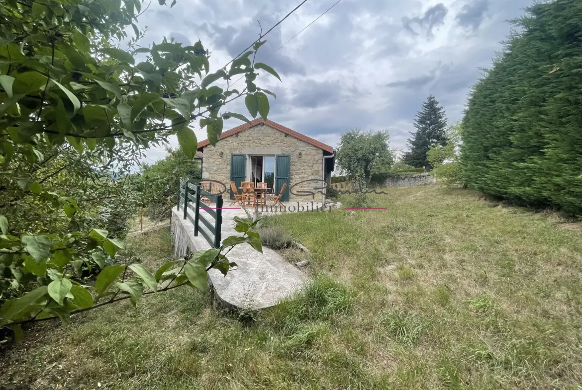 Ensemble immobilier à Cublize proche du lac des Sapins avec grand terrain 