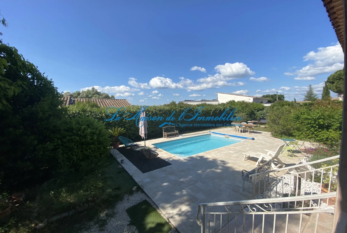Maison de plain-pied avec piscine à Ledignan – Calme et proximité des grands axes 