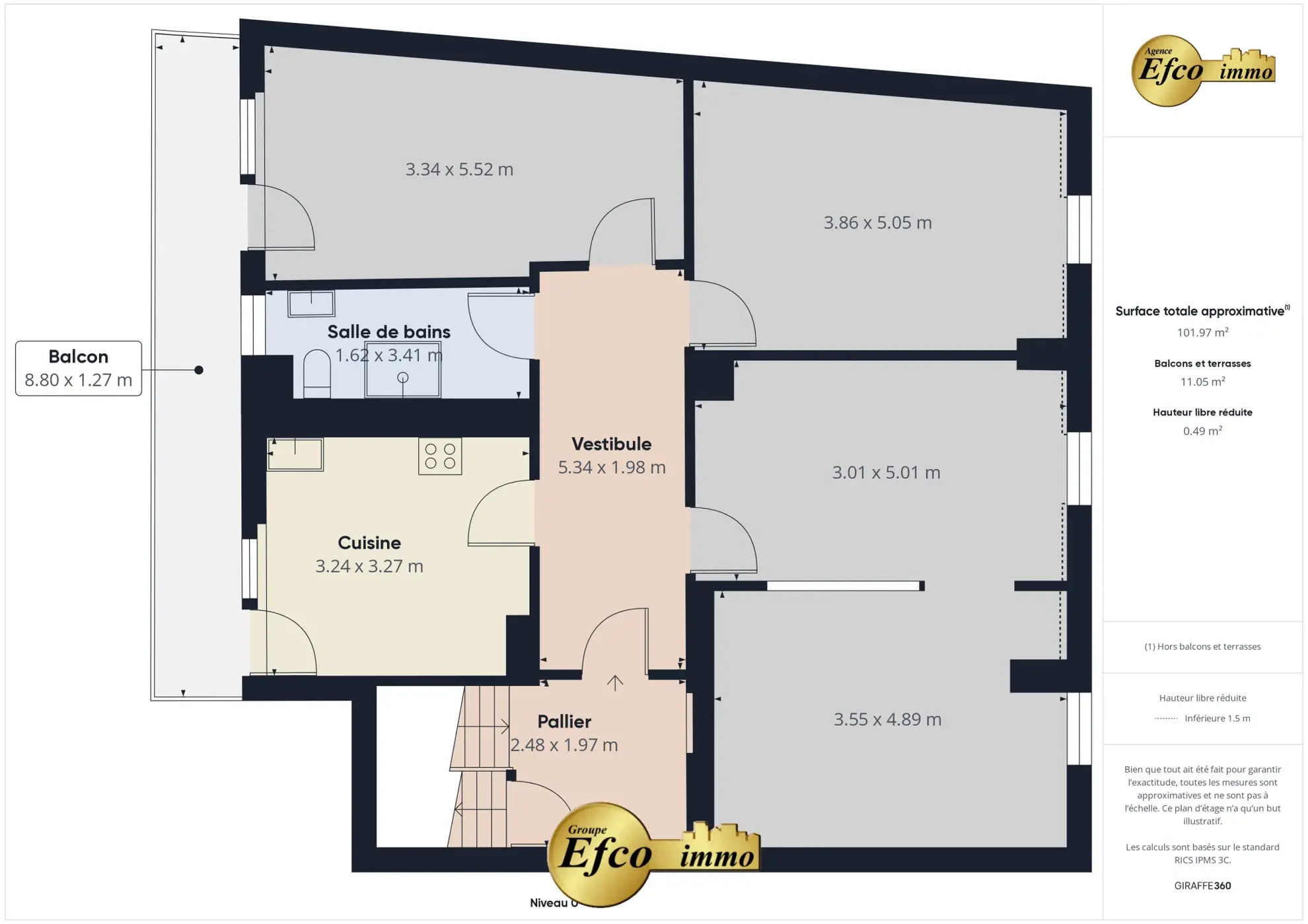 Spacieux appartement de 93 m² avec combles isolés à Saint-Louis proche Bâle 