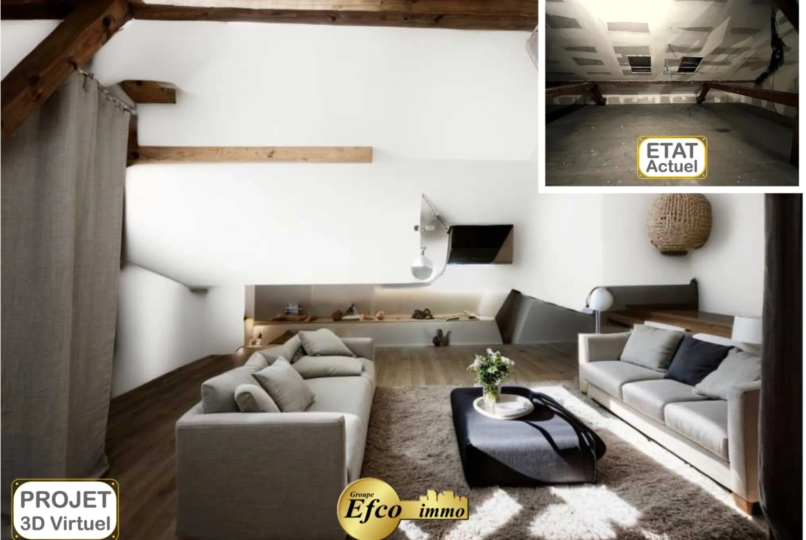 Spacieux appartement de 93 m² avec combles isolés à Saint-Louis proche Bâle 