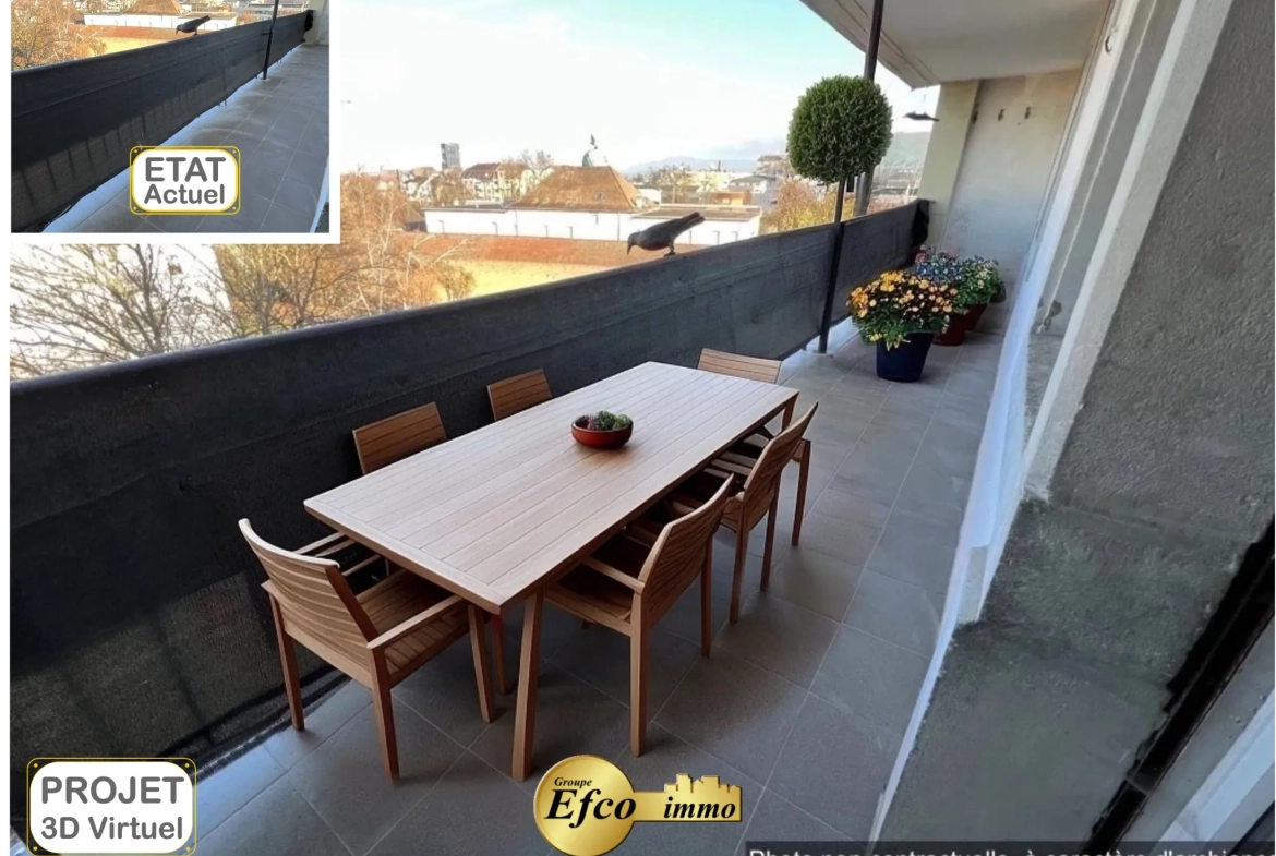 Spacieux appartement de 93 m² avec combles isolés à Saint-Louis proche Bâle 
