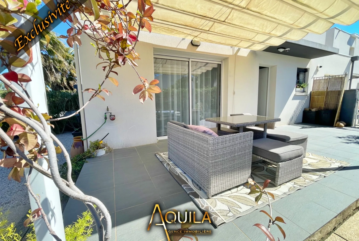 Maison moderne de 89m² avec terrasse et garage à Béziers, quartier calme 