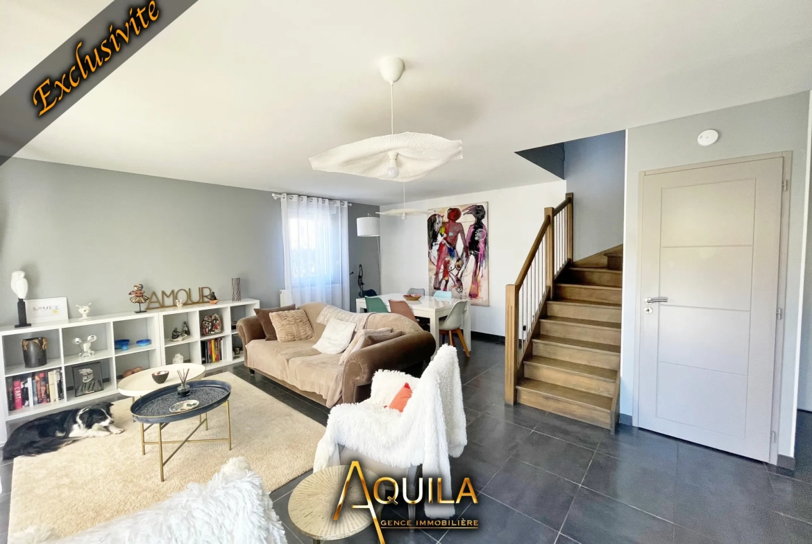 Maison moderne de 89m² avec terrasse et garage à Béziers, quartier calme 