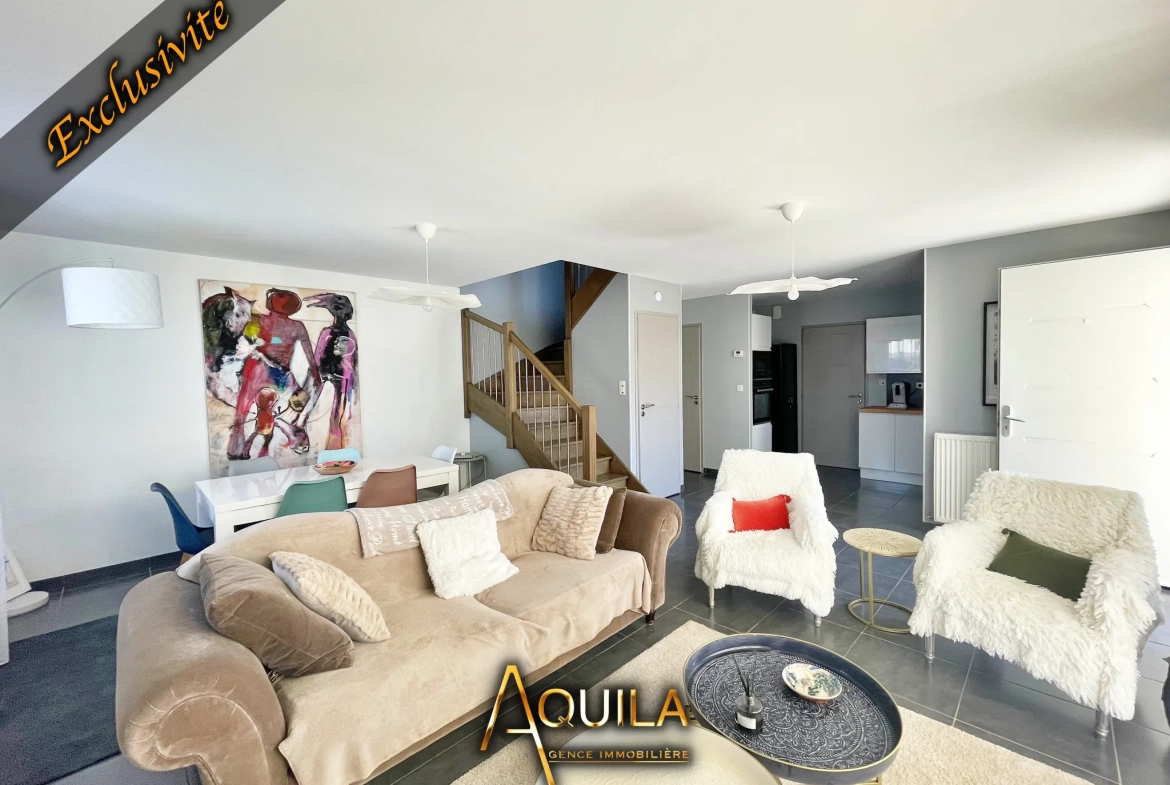 Maison moderne de 89m² avec terrasse et garage à Béziers, quartier calme 