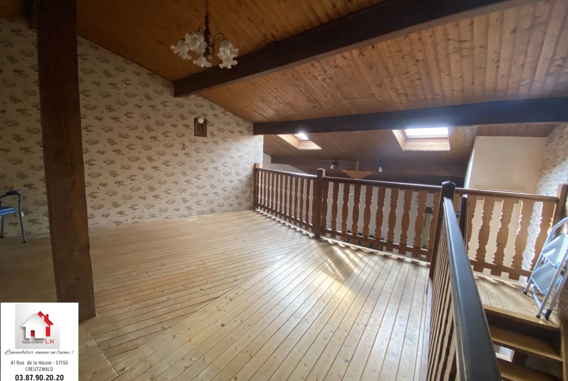 Maison F5 à Rémering avec garage et jardin - Construction 1857 