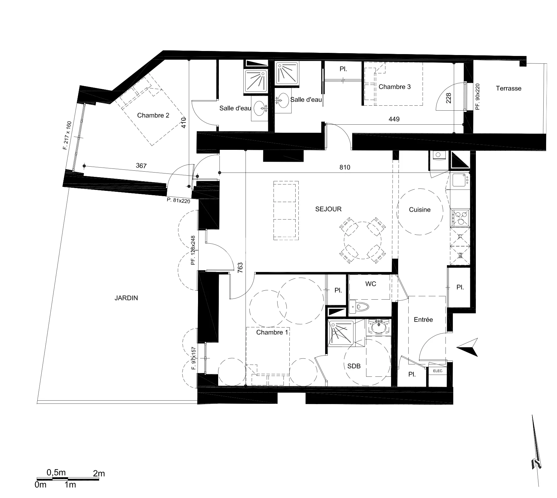 Appartement T4 de 88m² avec jardin et parking à Cavignac 